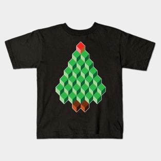 Abstract Christmas Tree Design Kids T-Shirt